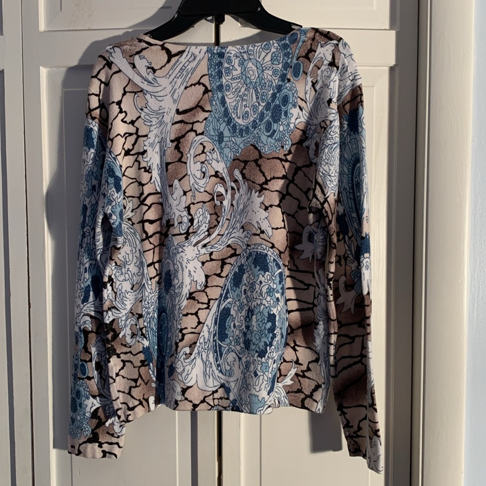 Pierre NY Floral Crew Neck Sweater EUC - Picture 5 of 6